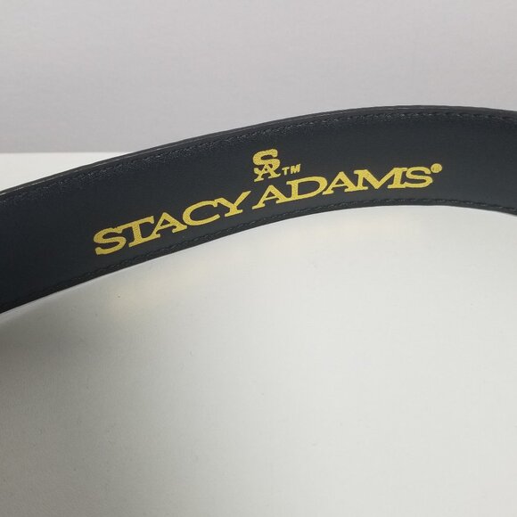 Stacy Adams Men's Genuine Leather Snake Print Belt Sz 42 - Picture 4 of 12